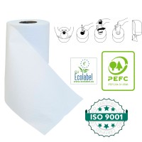 Papier essuie-mains certifié Écolabel & PEFC pour usage professionnel.