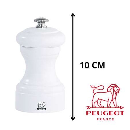 Moulin à sel Peugeot Bistro Blanc Mat 10 cm - Style français