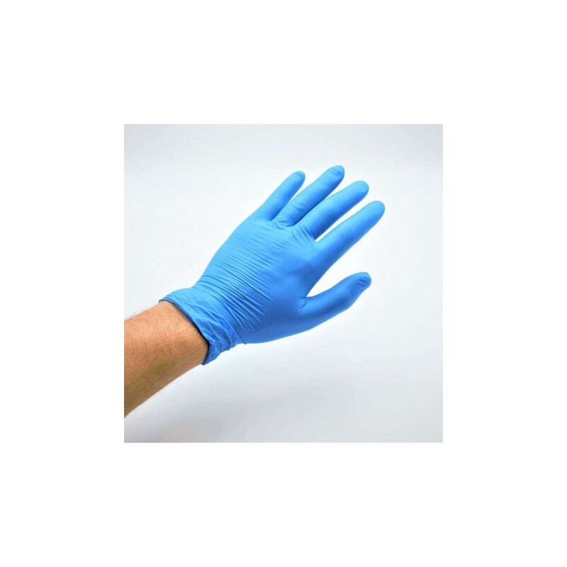 100 GANT NITRILE BLEU NON POUDRE XL 9/10