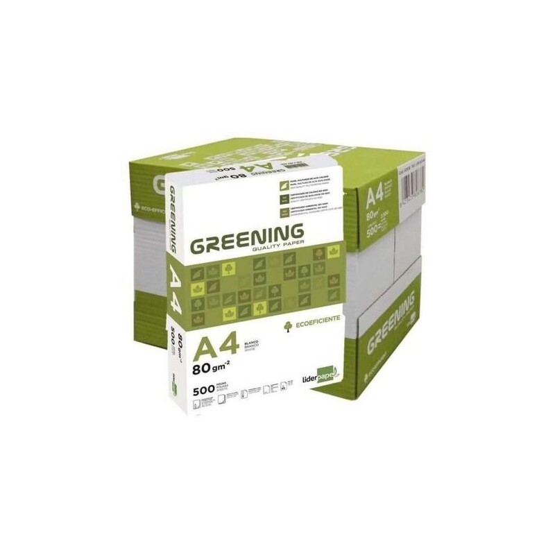 5 RAMES PAPIER A4 BLANC IDERPAPEL A4 80G/M2 ECO+ PREMIUM