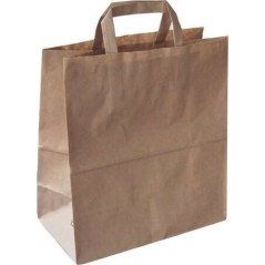 250 SACS CABAS KRAFT POIPAP BRUN 22 + 10 X 28 CM 70 g