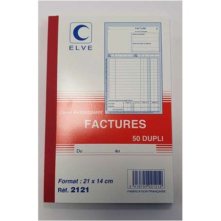 CARNET FACTURES 50 DUPLICATA 210X140