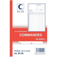 CARNET COMMANDES 50 DUPLICATA 210X140