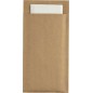 240 POCHETTES CELI-OUATE KRAFT BRUN 39X39 BLANC