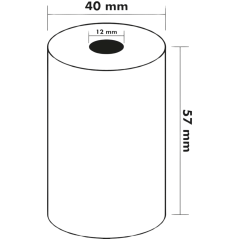 Bobine CB 57x40x12 Thermique Standard - Rouleau Papier TPE