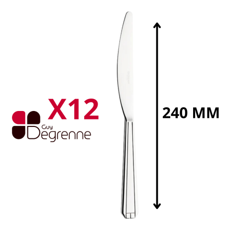 Couteau de table monobloc lame scie - NORMANDY - 240 mm - Degrenne