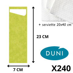 Sacchetto® Slim Kiwi avec serviette Dunisoft® - 7 x 23 cm - 