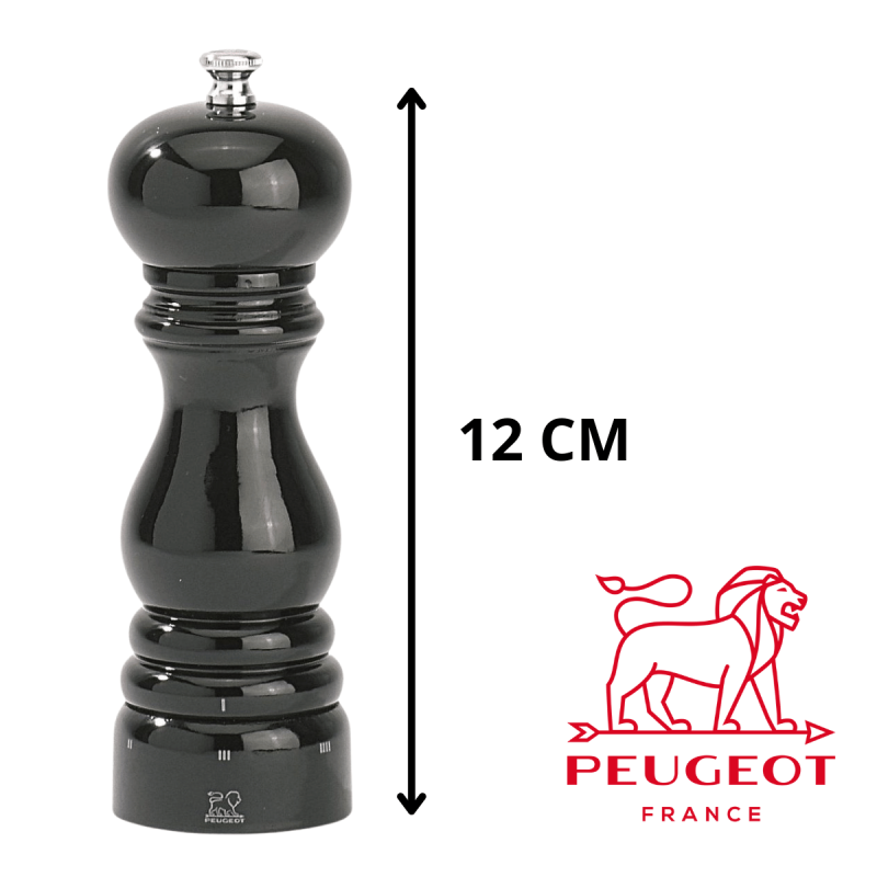 Moulin à Sel Peugeot Paris U'Select 12cm - Mécanisme Zirlion Pour Sel Sec, 6 Réglages Mouture, Bois Labellisé PEFC