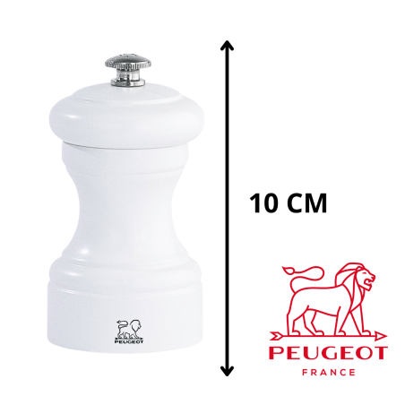 Moulin à sel Peugeot Bistro Blanc Mat 10 cm - Style français