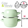Mini Casserole à Moules Cosy & Trendy Menthe - 12 cm / 900 ml, Émaillée