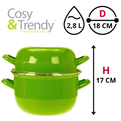 Cocotte à Moules Cosy and Trendy Verte  2,8L - 18 cm