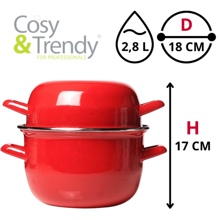 Cocotte à Moules Cosy and Trendy Rouge 2,8L - 18 cm