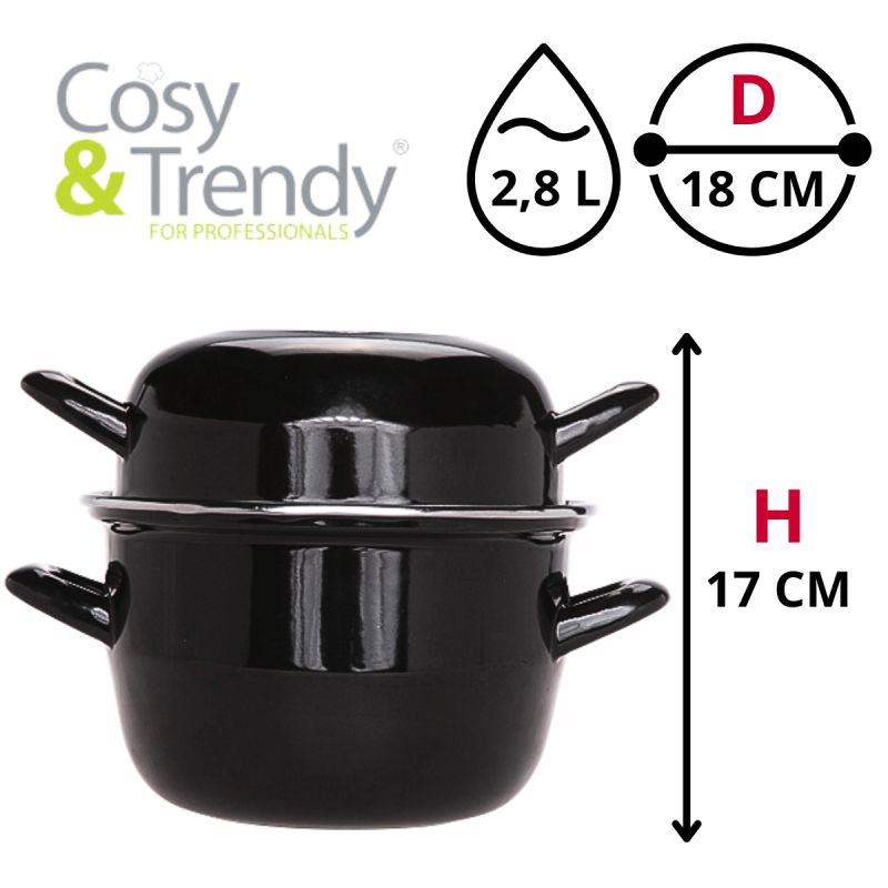 Cocotte à Moules Cosy and Trendy Noire 2,8L - 18 cm