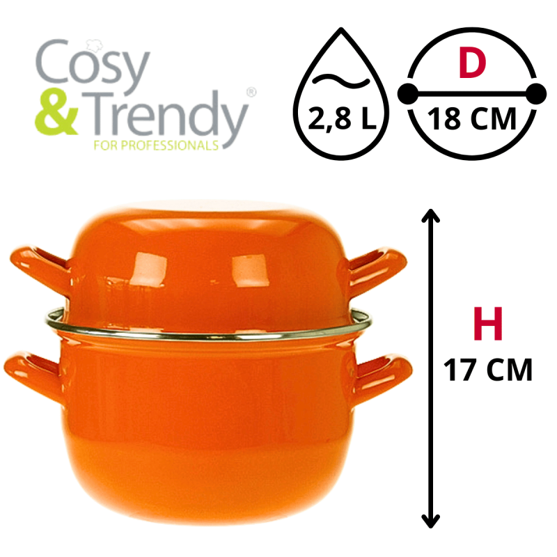 Cocotte à Moules Cosy and Trendy Orange 2,8L - 18 cm