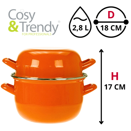 Cocotte à Moules Cosy and Trendy Orange 2,8L - 18 cm