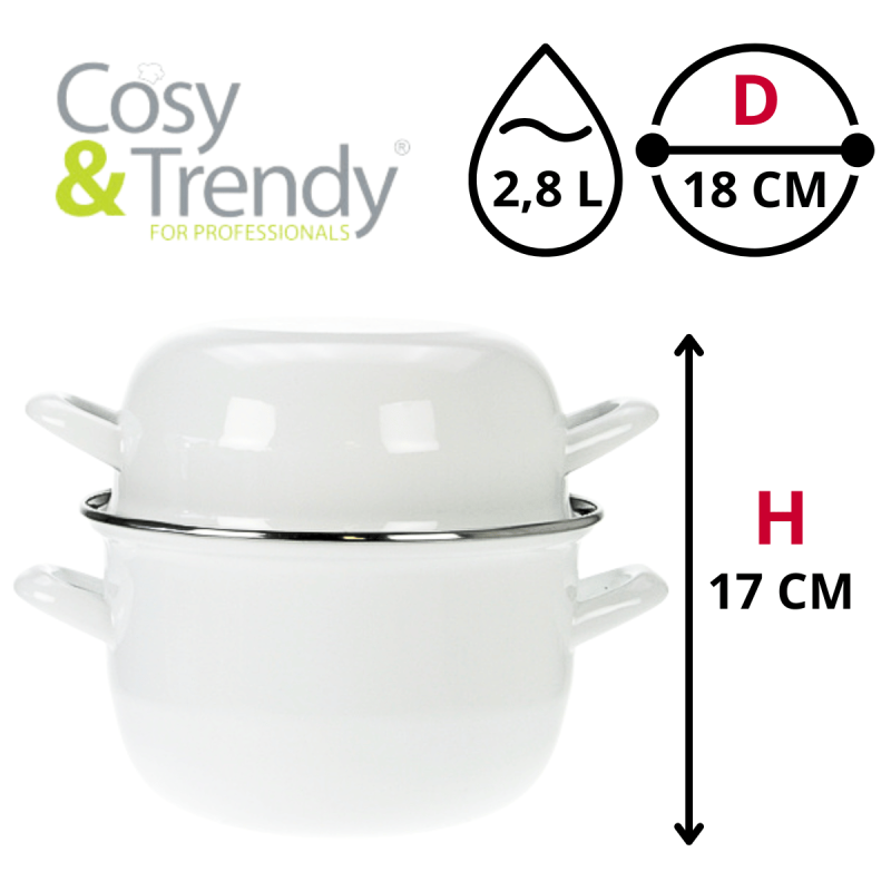 Cocotte à Moules Cosy and Trendy Blanche 2,8L - 18 cm