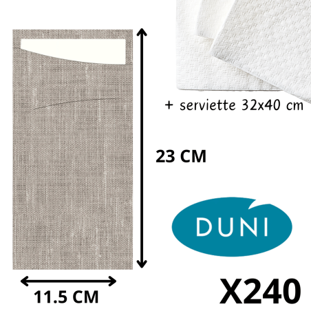 Sacchetto® Granite avec Serviette Dunisoft® - 11,5 x 23 cm