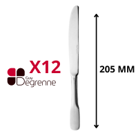 Couteau à dessert Guy Degrenne Vieux Paris 20,5 cm inox satiné.