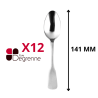 Cuillère à café : (141 mm) - Acier inoxydable / Vieux Paris Satiné