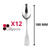 Cuillère à dessert : (180 mm) - Acier inoxydable / Vieux Paris Satiné