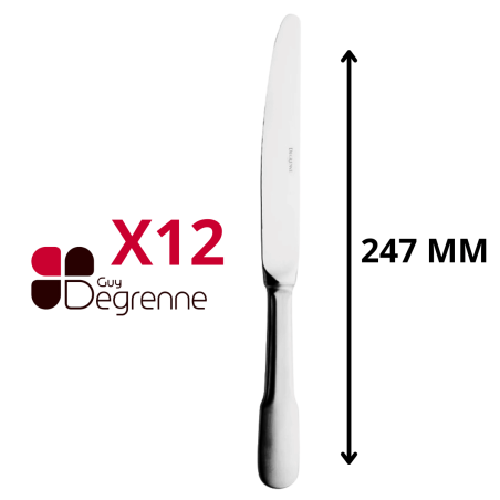 Couteau de table Vieux Paris Satiné - 247 mm - Orfèvre - Degrenne