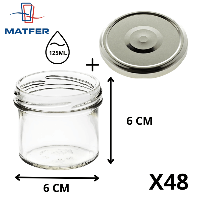 Verrine Bonta avec Couvercle 12,5 cl Ø 6 cm H 6 cm