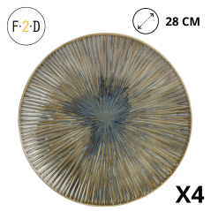 Assiette Plate 28 cm - Collection Forest Halo