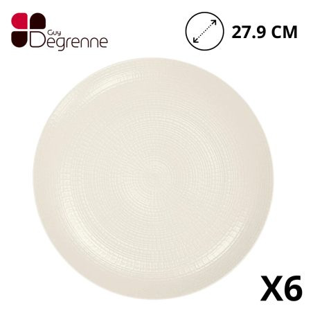 Assiette 27.9 cm - Collection Modulo Nature Kaolin