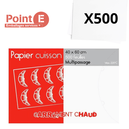 X500 Feuille de Papier Cuisson Multi-Passages - 40 x 60 cm