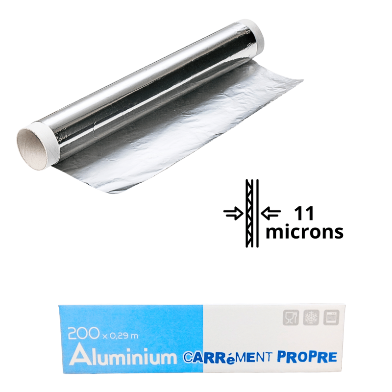 Rouleau Papier Aluminium en Boîte Distributrice 200 m x 45 c