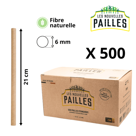 Pailles Écologiques en Canne à Sucre - Biodégradables - Lot 