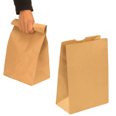 Sacs SOS Kraft Brun 22+14+38 - Lot de 500 - Emballage Durabl