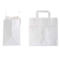 Sac en Papier Kraft Blanc - Fond Large - 26x17x25 cm - Lot de 250