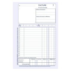 Carnet de Factures Autocopiant Elve - Format A5 (210x140 mm)