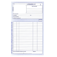 Carnet de Bons de Livraison ELVE - Format A5 (210x140 mm) - Duplicata - Exemple de feuillet intérieur