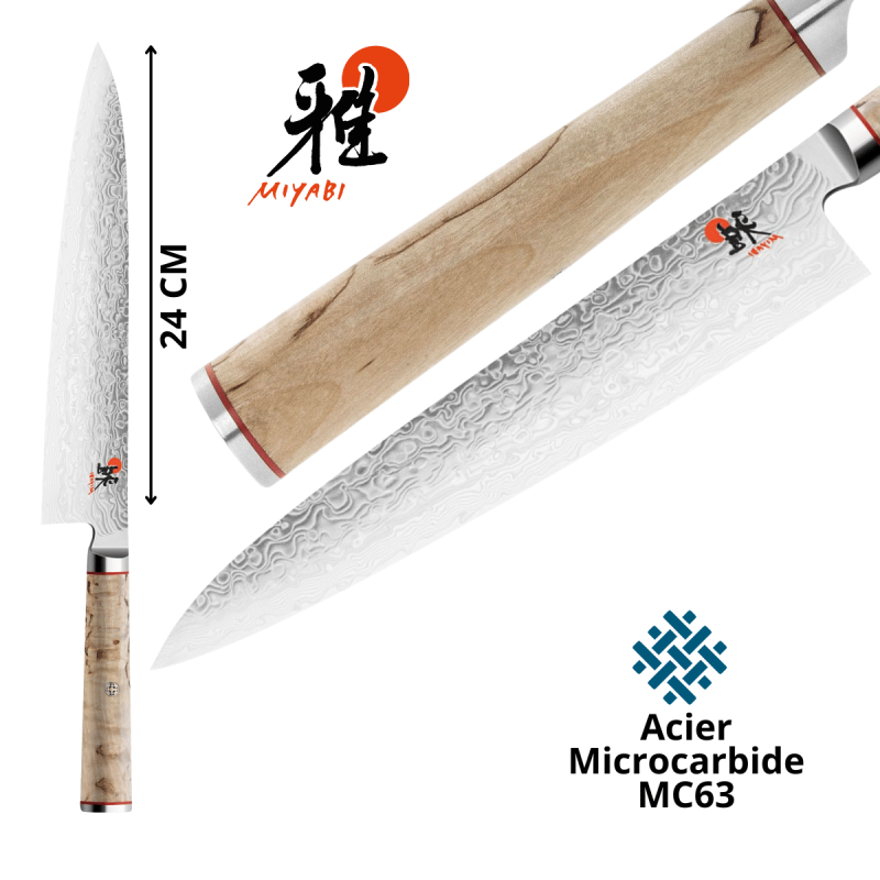 Miyabi 5000 MCD Gyutou - Couteau de Chef Japonais - Lame 24 