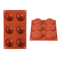 Moule Gastroflex Silicone 6 x 1/2 Sphères - Matfer - Qualité professionnelle : Conçu pour un usage intensif en pâtisserie