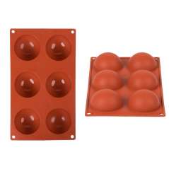 Moule Gastroflex Silicone 6 x 1/2 Sphères - Matfer - Qualité professionnelle : Conçu pour un usage intensif en pâtisserie