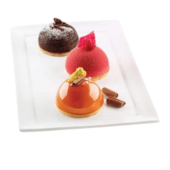 Gastroflex Plaque GN 1/3 - 24 Petits Fours Ronds - Matfer - Exemple de petits desserts ronds