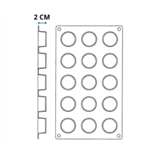 Gastroflex - 15 Petits Fours Ronds Ø 4 cm - Matfer
