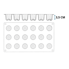 Gastroflex Plaque GN 1/3 - 18 Cannelés Bordelais 3,5 cm - Matfer