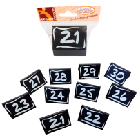 Chevalets de Table - Noir - « À la Craie » (N°21 à 30) – Lot de 10 - Vue éclatée