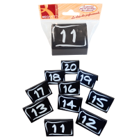 Chevalets de Table - Noir - « À la Craie » (N°11 à 20) – Lot de 10 - Vue éclatée