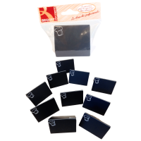 Chevalet PVC « Toque » – Noir 7×5 cm (Lot de 10) - Vue éclatée