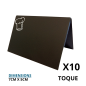 Chevalet PVC Neutre - Toque - Noir - 7X5CM (Lot de 10)