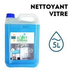 SOFT'GLASS - [5L] - Nettoyant Vitres et Surfaces - Vue de face