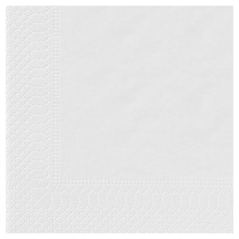 Serviettes Ouate 29x29 cm - Blanc - Lot de 3200 - 1 pli