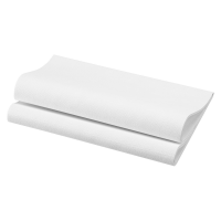 Serviette Bio Dunisoft - 40x40 cm - Blanc - Écologique et Élégante - Vue pliée