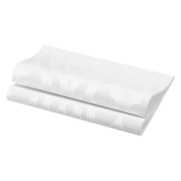 Serviette Duni Elegance® Lily 48x48 cm Blanc - Haut de Gamme et Écologique - Vue pliée