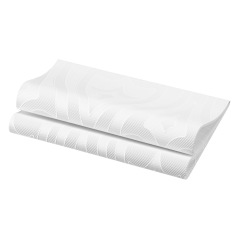 Serviette Duni Elegance® Lily 48x48 cm Blanc - Haut de Gamme et Écologique - Vue pliée